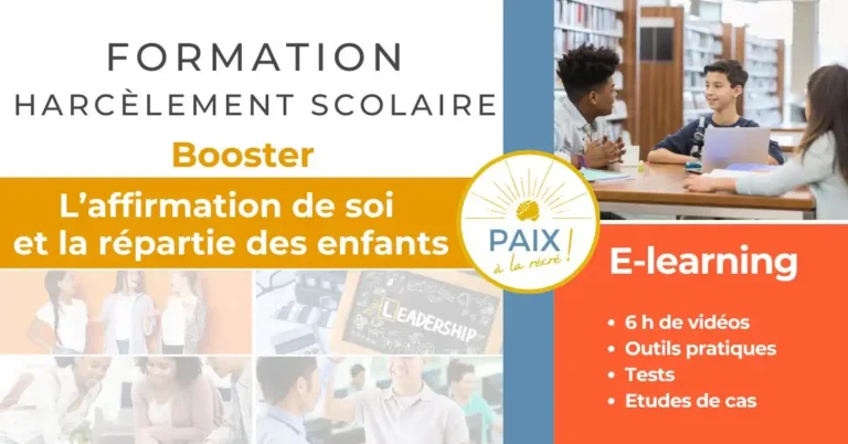 formation harcelement scolaire affirmation de soi et répartie enfant